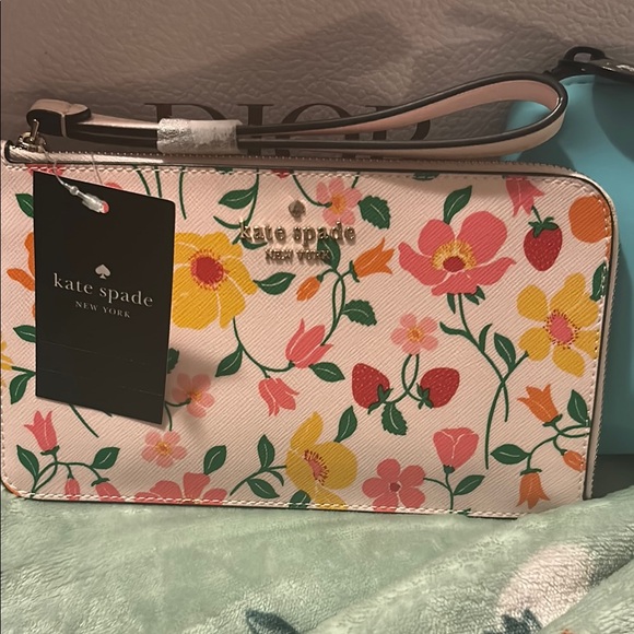 kate spade Handbags - Kate Spade Strawberry Garden Medium Size Wristlet NWT